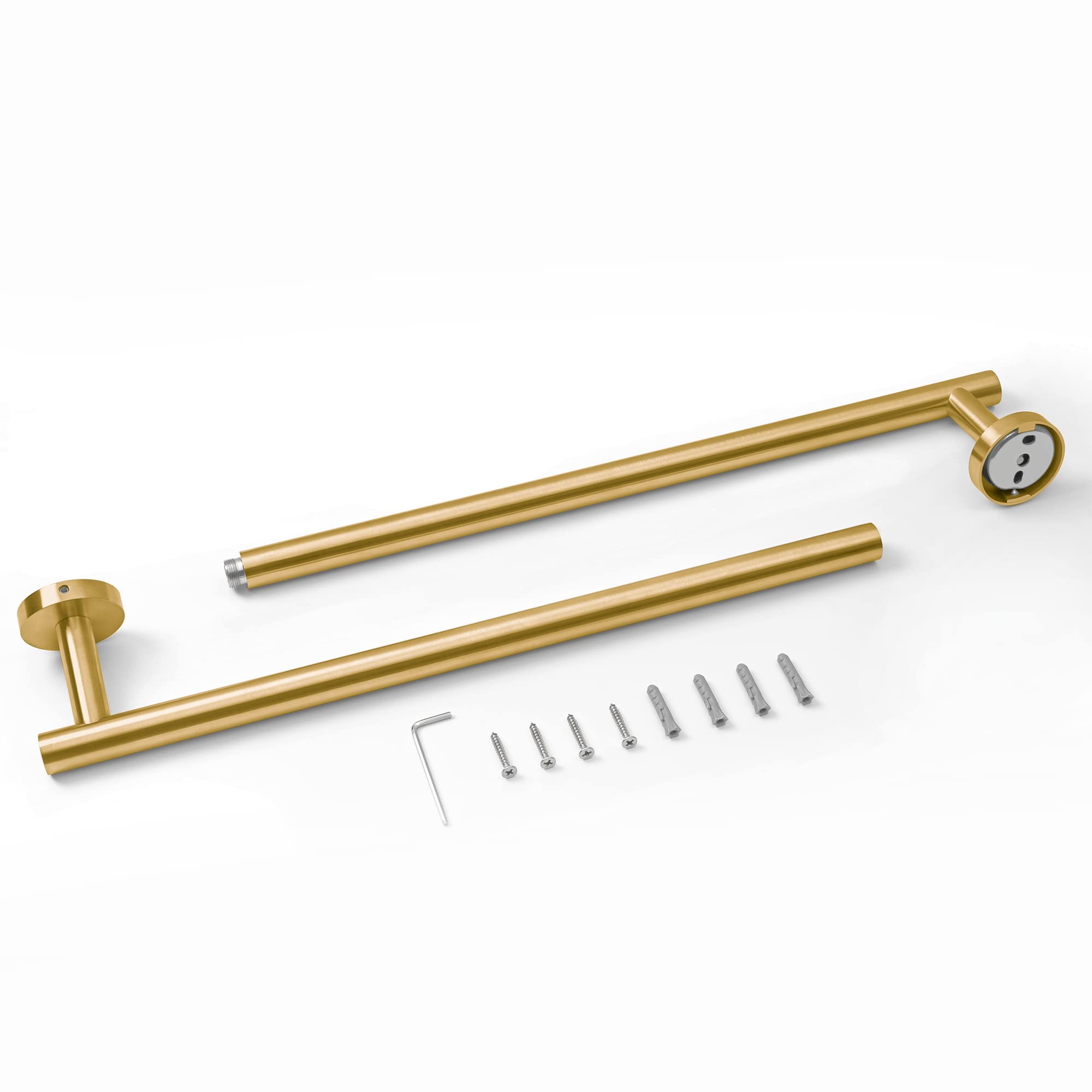 Hitslam Gold 31.6 Inch Towel Bar For Bathroom, Sus304 Stainless Steel Bathroom Towel Rack Wall Mounted, Modern Home Decor Bath T